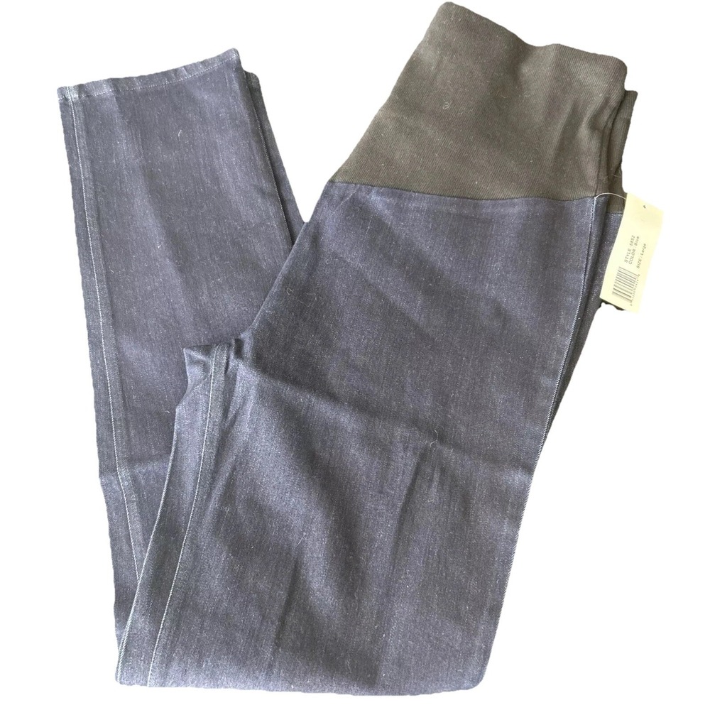 Maternity Jeans L Dynashape Dynabelly  29" Inseam Dark Denim Pants Stretch NWT